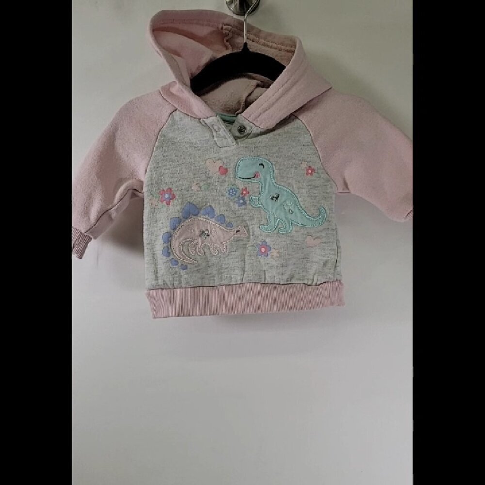 Cute Dinosaur Baby Hoodie Size 3 MO